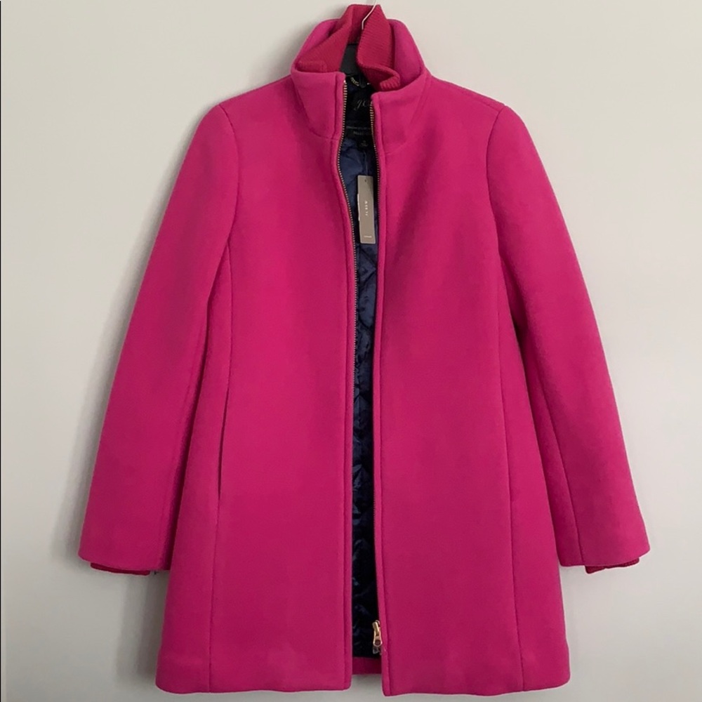 Jcrew lodge coat Italian Stadium Cloth Wool NEW
